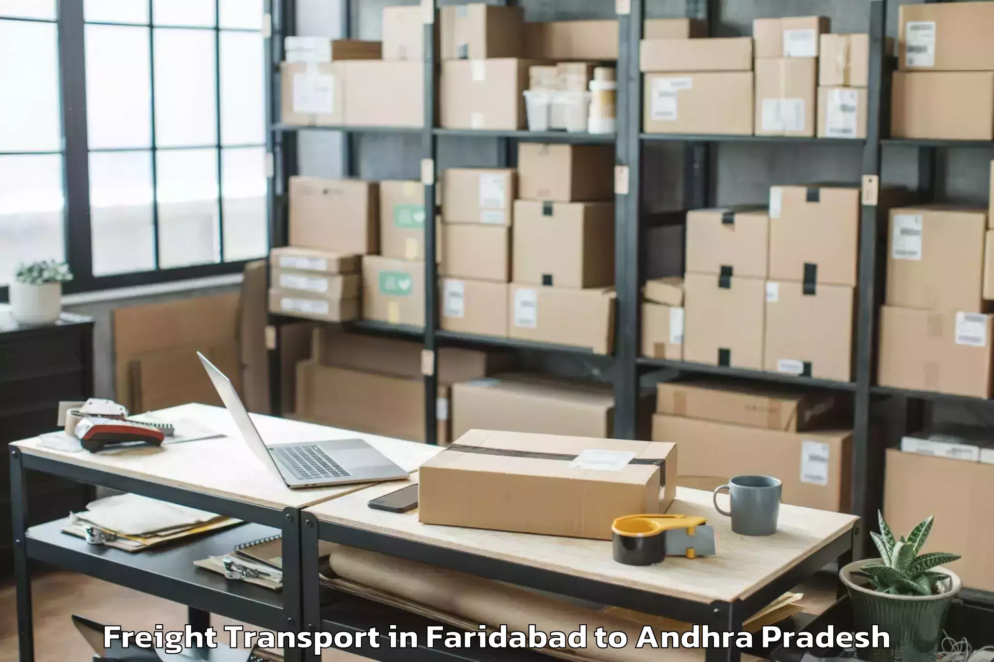 Top Faridabad to Galiveedu Freight Transport Available